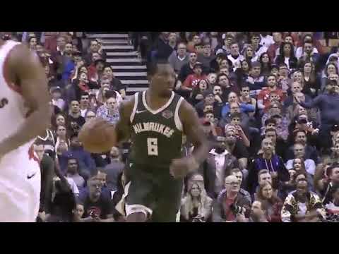 Sterling Brown gets the block on Kawhi and Eric Bledsoe gets the and one on the other end