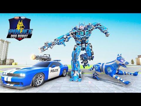 Police Dog Robot Car Transform: War Robot Games Android Gameplay