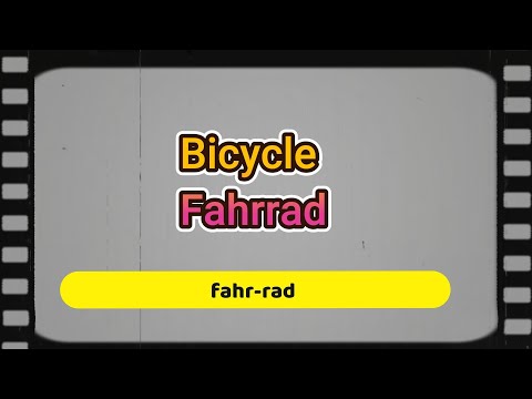 How to say " Bicycle" in German - Pronounce " Fahrrad " Perfectly!