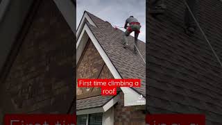 How to install Christmas Lights on steep roofs using cougar paws and ropes #reels #reel #fyp