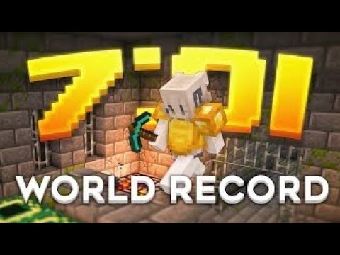 Insane Minecraft Speedrun Record in 7:01!
