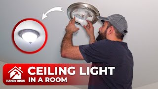Install a Ceiling Light with no Existing Wiring | HANDYBROS |