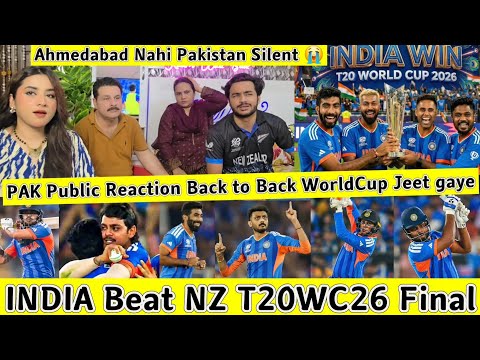 INDIA Win Back to Back T20 WorldCup Jeet gaya IND Beat NZ Final Pak Public Reaction PAKISTAN Silent😭