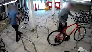 video: Watch: NHS workers’ bikes stolen by suspected thieves