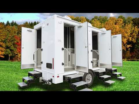 4 Station Portable Restroom Trailer | Mariner Series - Private Floor Plan