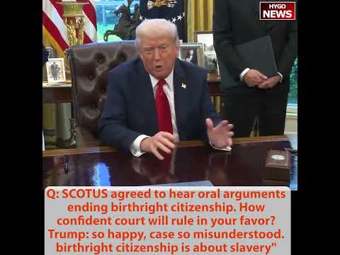 Trump on SCOTUS Birthright Citizenship: 'It's About Slavery -- Not Tourists Touching a Piece of Sand'; Meloni: 'Make the West Great Again'