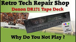 Video thumbnail for Denon DR-171 tape deck repair. Why do you not play?  Find out what the problem was. by Retro Tech Repair Shop