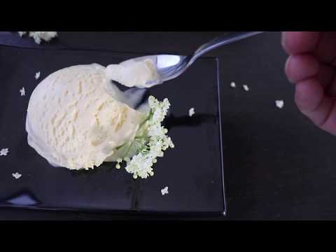 Elderflower ice cream