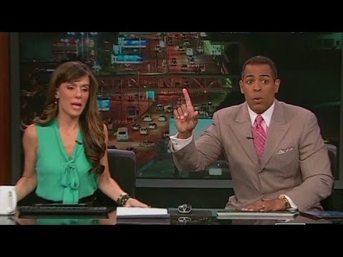 Earthquakes rattle live television