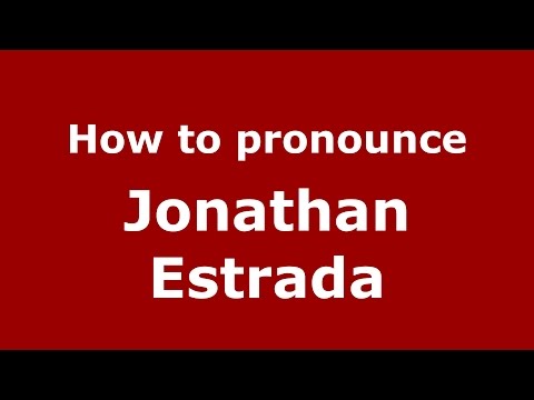 How to pronounce Jonathan Estrada (Colombian Spanish/Colombia)  - PronounceNames.com