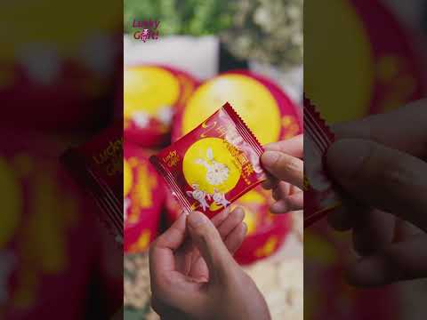 ｜喜之坊中秋限定｜大組優惠送禮組｜玉兔獻圓滿｜圓片牛軋糖禮盒｜圓盒500g｜附不織布袋｜