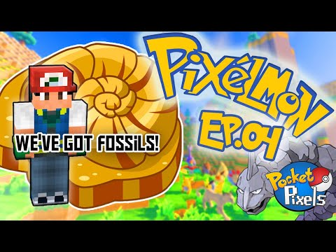 Pixelmon Blue EP.4 We've Got Fossils! Plus Articuno Shrine! (Minecraft Pokemon Pocket Pixels)