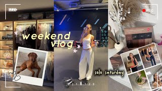 WEEKEND VLOG 🤍🐶 spending Saturday alone, gym, life catch up..