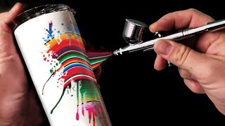 Next Level Serape Tumbler with Airbrush Alcohol Inks