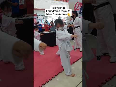 TAEKWONDO'S FOUNDATION FORM #1 ANDREA'S ACTUAL YELLOWBELT PROMOTION TEST VIDEO👏⭐️ #shorts #taekwondo