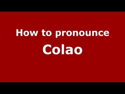 How to pronounce Colao (Italian/Italy) - PronounceNames.com