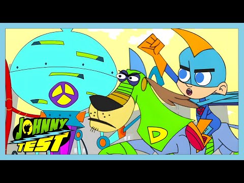 JOHNNY VS EVIL ALIEN ROBOT! | Johnny Test | WildBrain Robots
