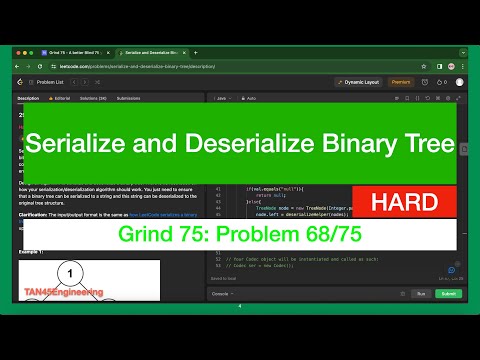 #68 Serialize and Deserialize Binary Tree Problem | Leetcode - Java | Grind 75: Coding Series