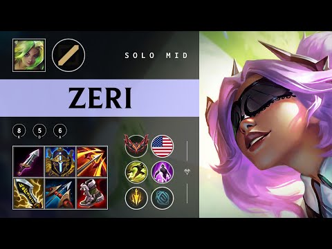 Zeri Mid vs Yasuo - NA Grandmaster Patch 25.23