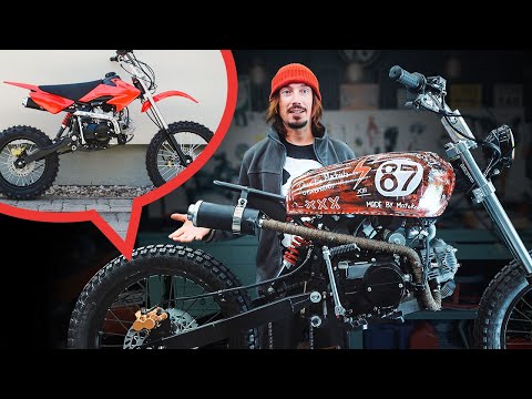 $500 Pitbike to Cafe Racer Build Timelapse