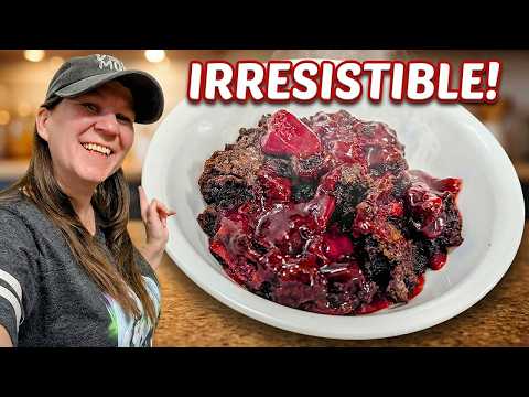 Delicious Chocolate Covered Strawberry Dump Cake!