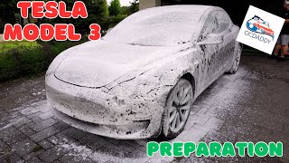 Tesla Model 3 quick and simple preparation for polishing