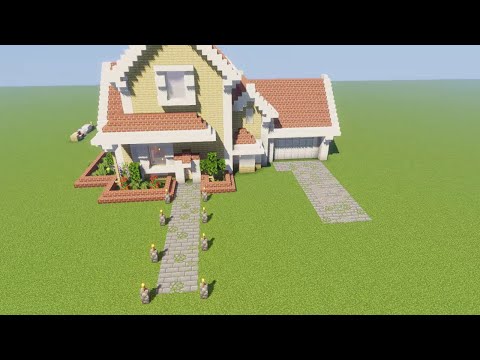 Minecraft#:- Suburban House Build Time-lapse(Inspired by Grian)(cropped). #Shorts