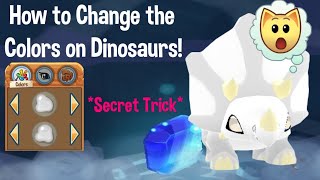 How to CHANGE The COLORS on DINOSAURS in Animal Jam | Secret Trick