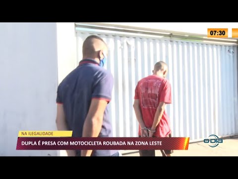 Dupla eÌ presa com motocicleta roubada na zona leste 02 09 2021