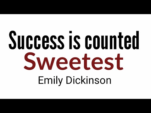 Success is counted sweetest : poem by Emily Dickinson in Hindi