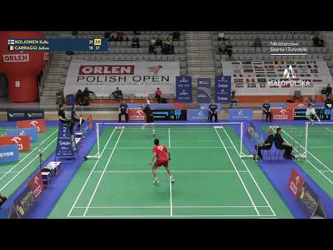 Match point - Kalle Koljonen vs Julien Carraggi - MS, SF – Polish Open 2023