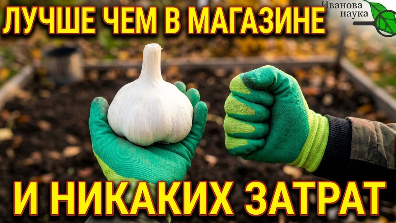 🧄 ЧЕСНОК С КУЛАК! Заправляю грядку осенью по этому рецепту, все соседи завид