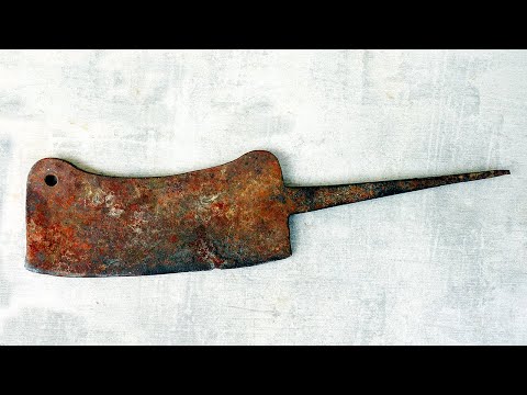 Restoration Antique Rusty Meat Cleaver