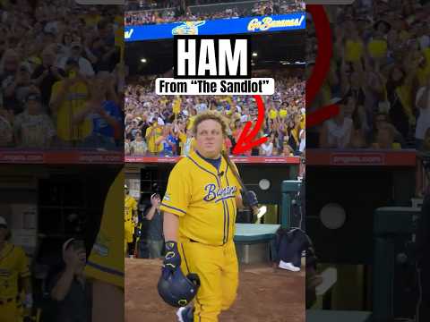 Ham from “The Sandlot” Takes At-Bat for The Savannah Bananas #samdlot#anaheim#angels#shortsfeed