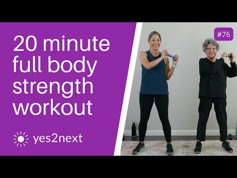 20 minute Full Body Standing Strength Workout with Dumbbells | Seniors, Beginners