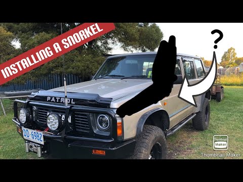Safari snorkel install Gq Patrol Y60 #gqpatrol #patrol #safarisnorkel