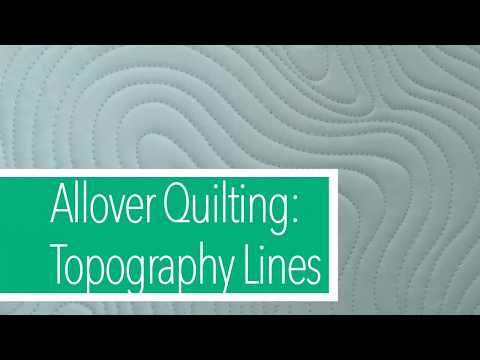 TOPOGRAPHY LINES FREE MOTION QUILTING: Easy Freehand Allover Wavy Lines Quilting Design Idea