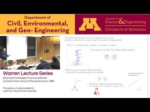 Warren Lecture Series, Oct 14 2016, Vaughan R. Voller, University of Minnesota