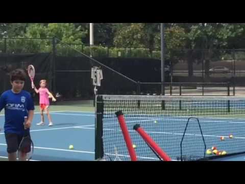 Gabby's tennis lesson