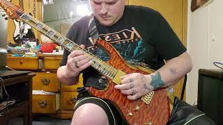 Video thumbnail for Kiesel Neck Through Aries NA6 Demo and Review by Jim Dewd Guitars