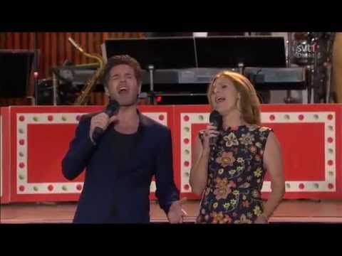 Helene Sjöholm & Peter Jöback "Som skapta för varann" Allsång på Skansen 2014