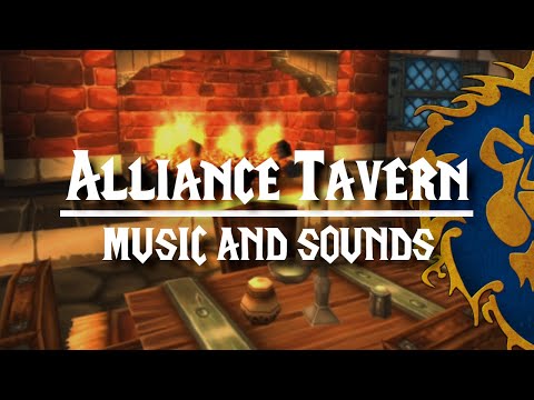 World of Warcraft: Alliance Tavern Ambience | 3 Hours of Cozy WoW Tavern Sounds and Fireplace