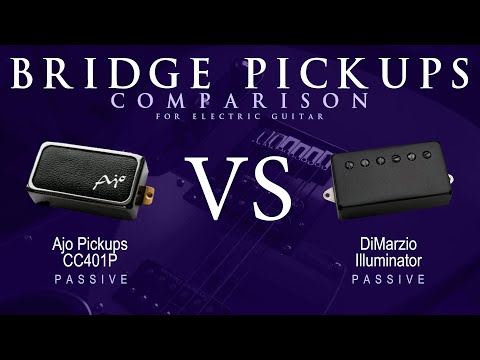 Ajo CC401P vs DiMarzio ILLUMINATOR - Passive Bridge Guitar Pickup Comparison Tone Demo