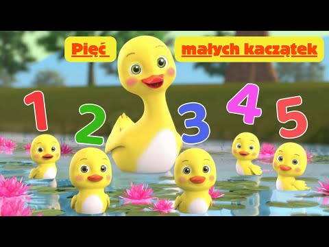 Pięć małych kaczątek - Nauka liczenia - Piosenka dla dzieci - Edukacyjne - Dziecięce Przeboje