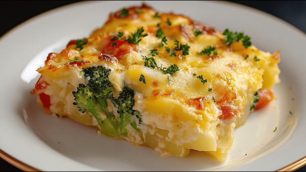 Grandma's potato and broccoli casserole! Everyone is crazy about this recipe!