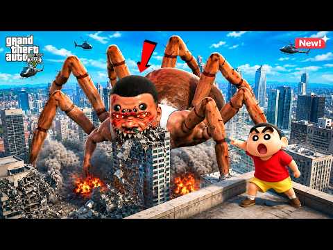 Shinchan Witness Fury Become Big Spider 😱 🕷️|| GTA 5 in Telugu