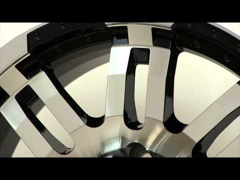 Vision Warrior 375 Gloss Black and Machined Face Wheels Rims 20x9