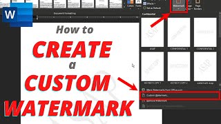 [HOW TO] Create a CUSTOM WATERMARK in WORD (Custom Images or Text)
