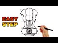 Easy National Emblem Of India Drawing // How to Draw India Emblem // Republic Day Special Drawing