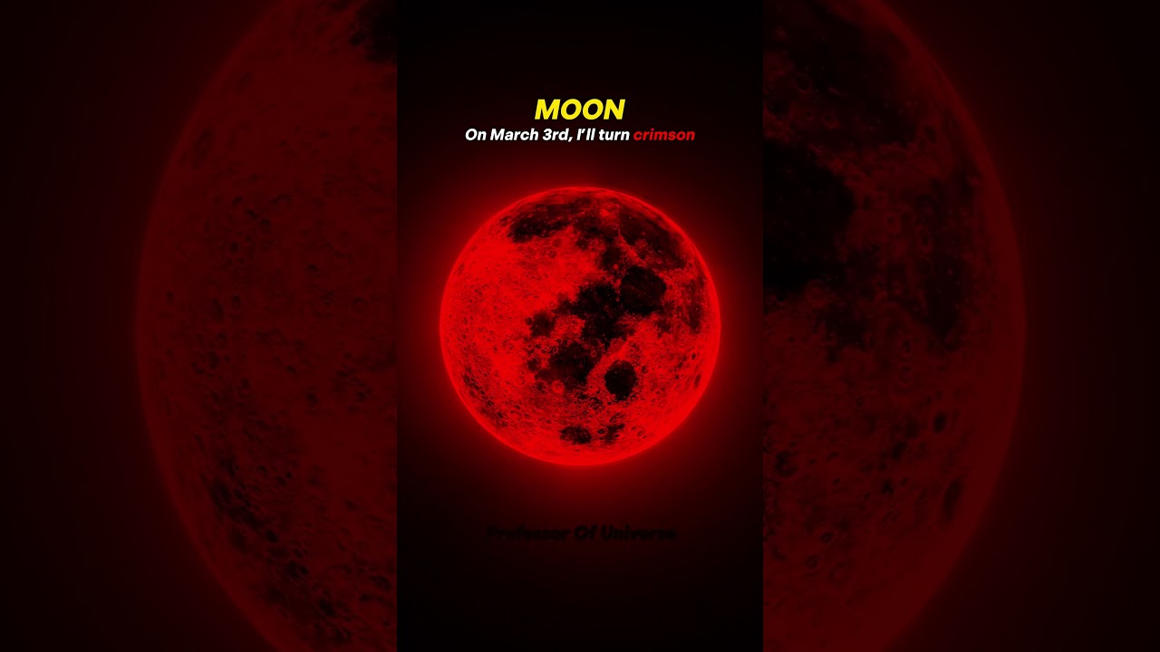 First Blood Moon of 2026 ☠️ #Space #Earth #Sun